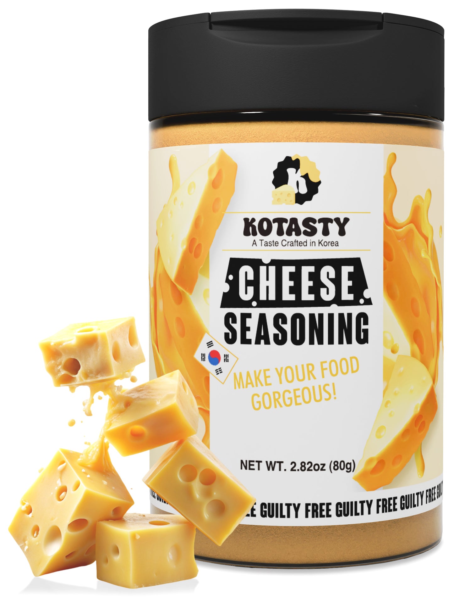 Kotasty Cheese Seasoning, Authentic South Korean Flavor, 2.82 oz