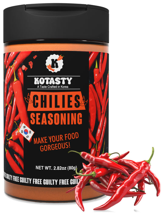 Kotasty Chilies Seasoning, Authentic South Korean Flavor, 2.82 oz