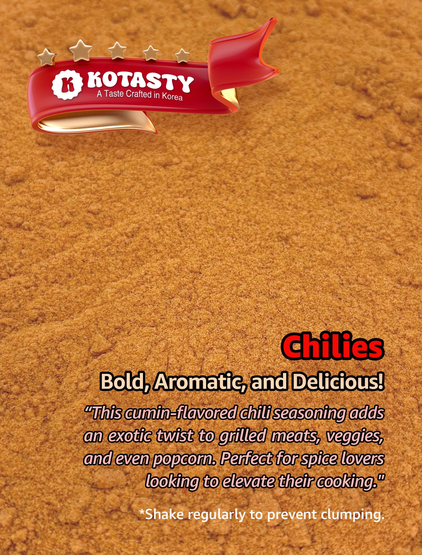 Kotasty Chilies Seasoning, Authentic South Korean Flavor, 2.82 oz