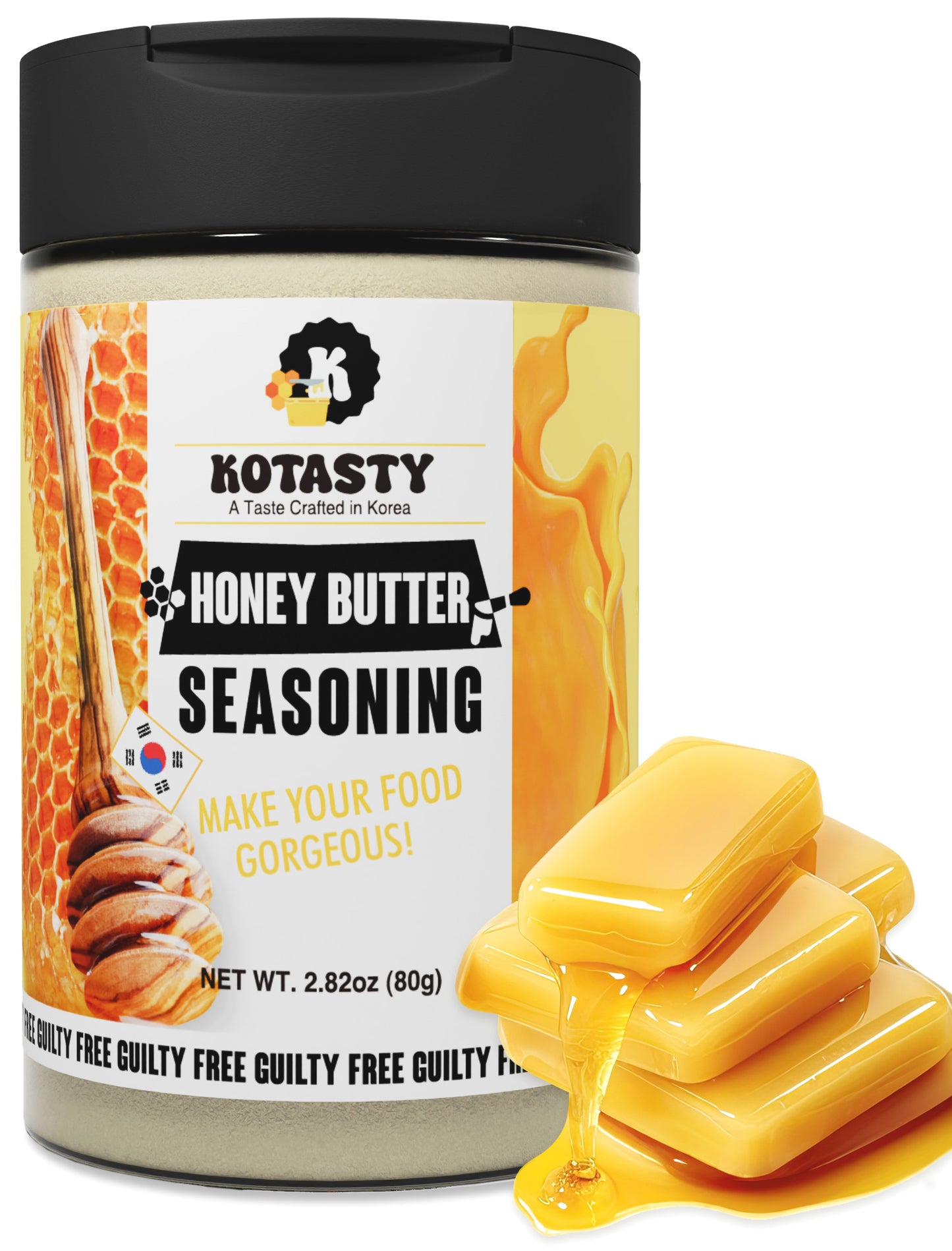 Kotasty Honey Butter Seasoning, Authentic South Korean Flavor, 2.82 oz